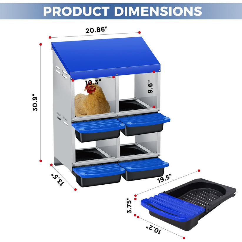 Nichoir spacieux pour poules